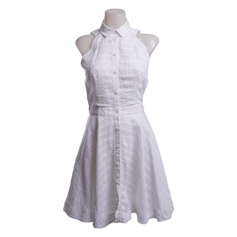 A/X Armani Exchange White Halter Mini Dress